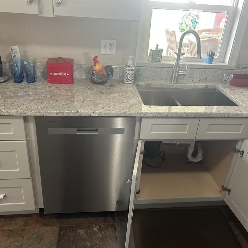 Garbage disposal receptacle and in-wall switch installation