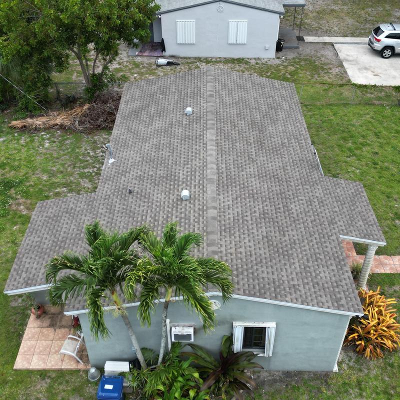 GAF Timberline HDZ roof with Weatherwood shingles