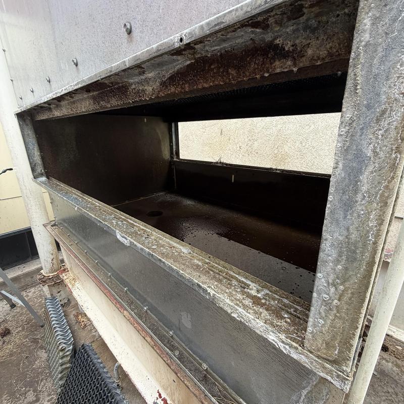 Cooling tower interior after clean out in Colorado Springs