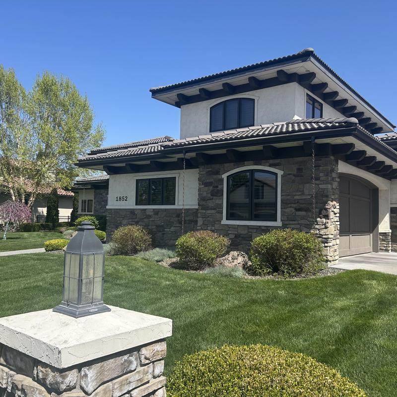 Tile roof with permanent perimeter Christmas lights estimate