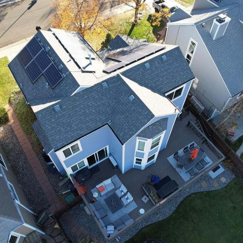 Owens Corning Duration Flex shingle roof with solar panels