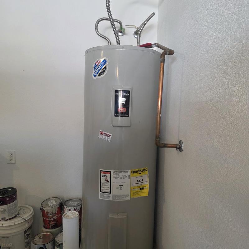 50-gallon electric water heater with ball valve