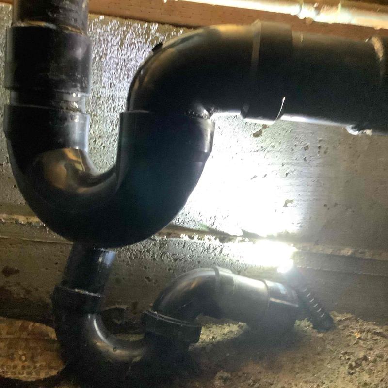 ABS drain p-trap replacement with glued fittings