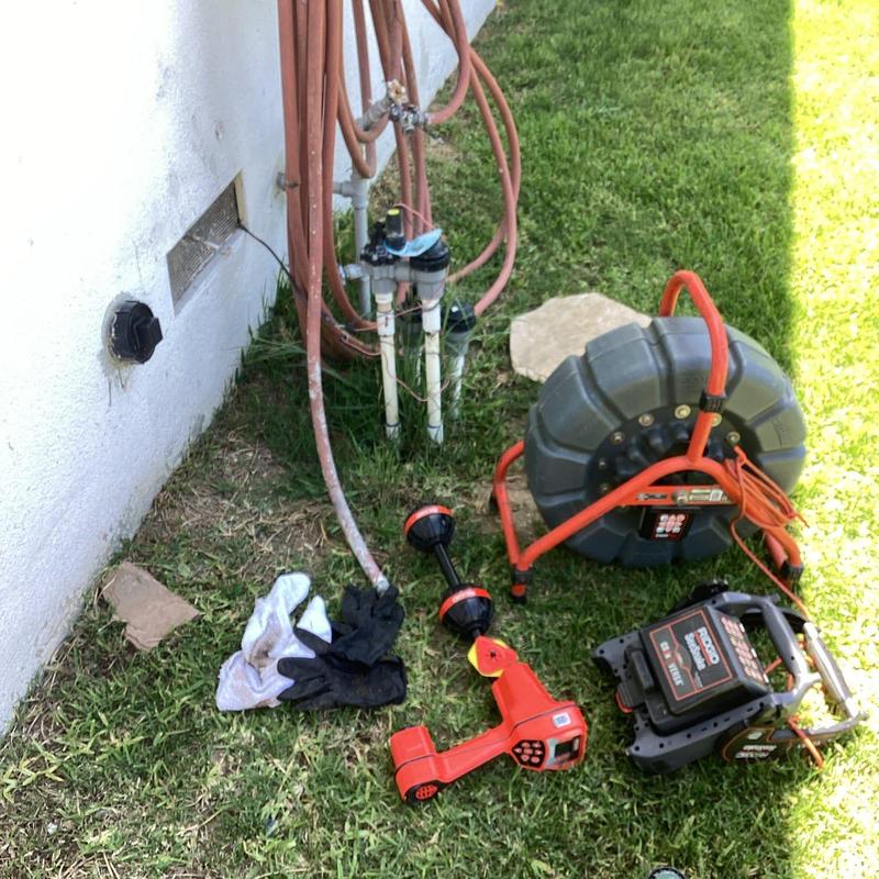 Sewer main line camera inspection equipment and setup