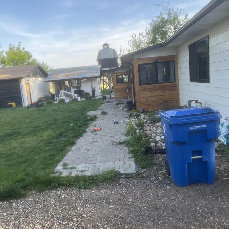 Drainfield area and backyard near house addition site