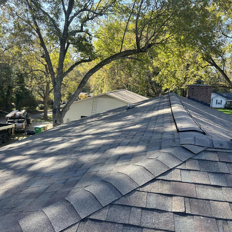 Owens Corning Duration shingle roof with reframed slope