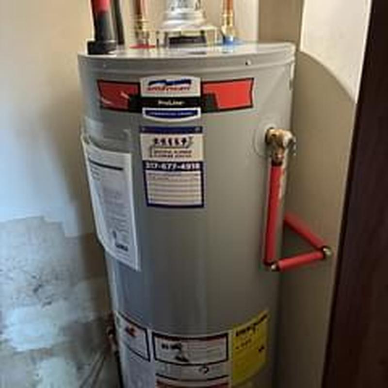 40-gallon natural gas tall water heater installation