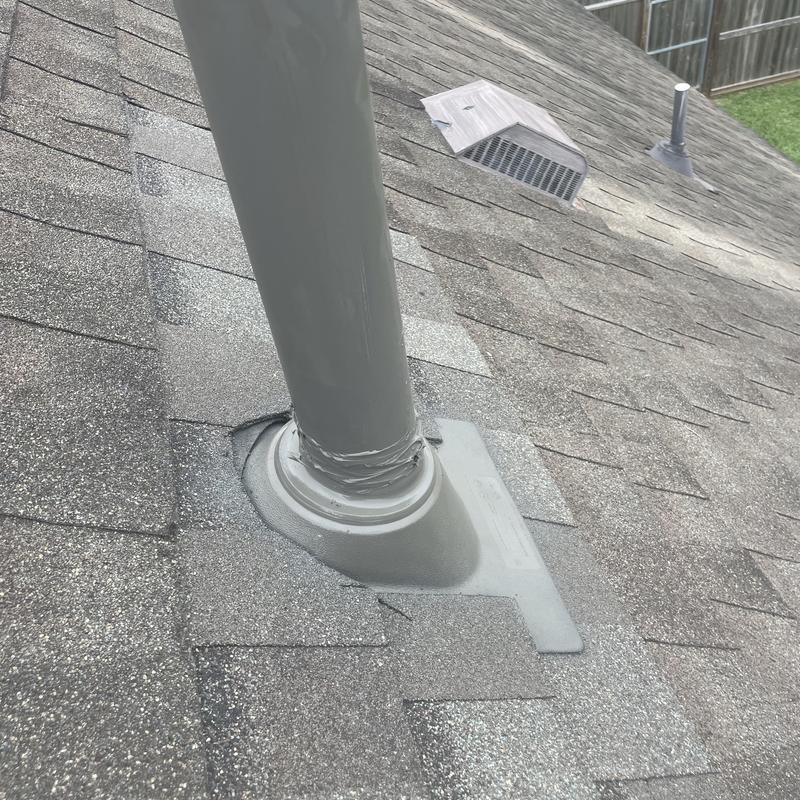 Plumbing vent pipe with new watertight roof boot