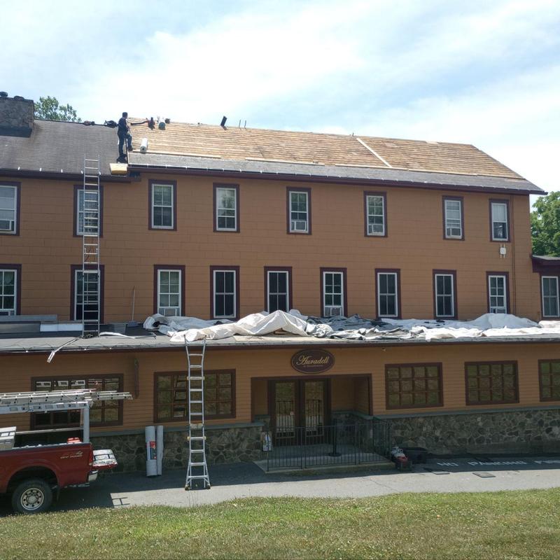 Commercial roof deck installation on building in Stroudsburg Commercial roof deck installation on building in Stroudsburg