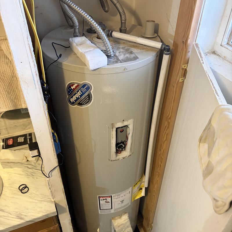 Electric water heater wiring repair with missing gaskets