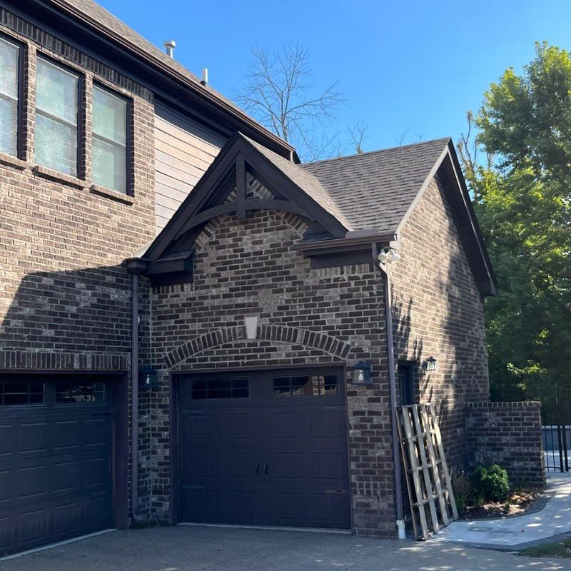 Roof shingles and flashing with hail damage inspection