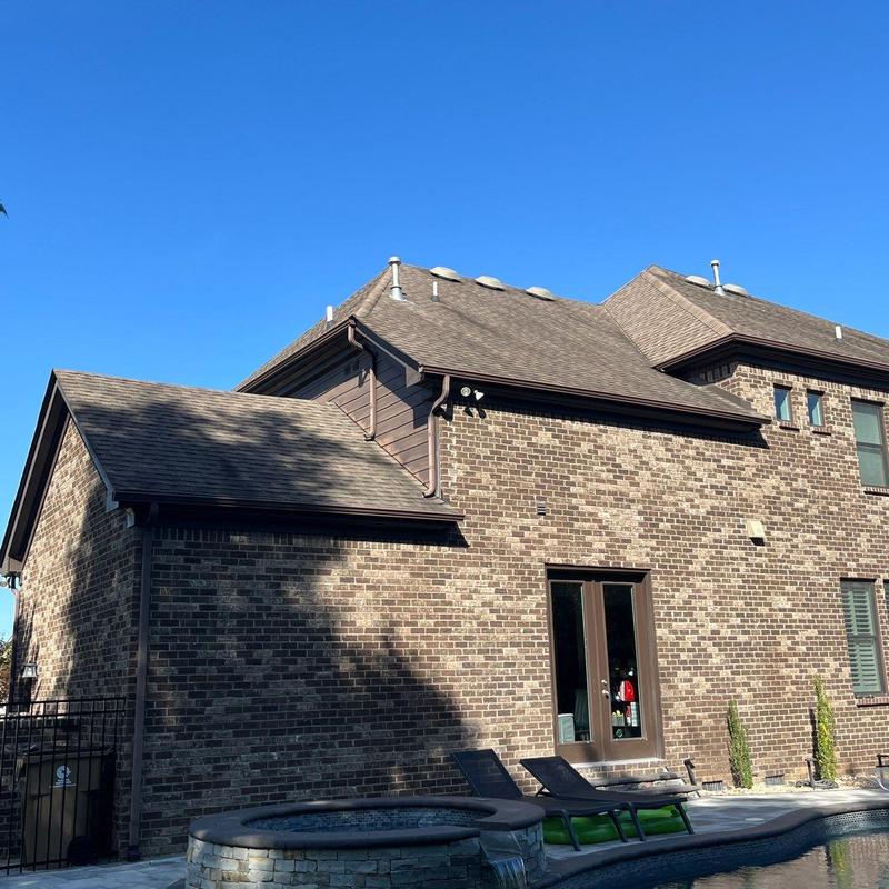 Asphalt shingle roof with hail damage in Brentwood, TN