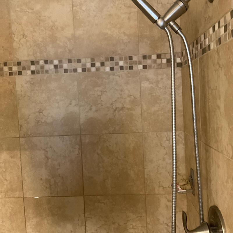 Shower valve and handheld showerhead repair in tiled shower