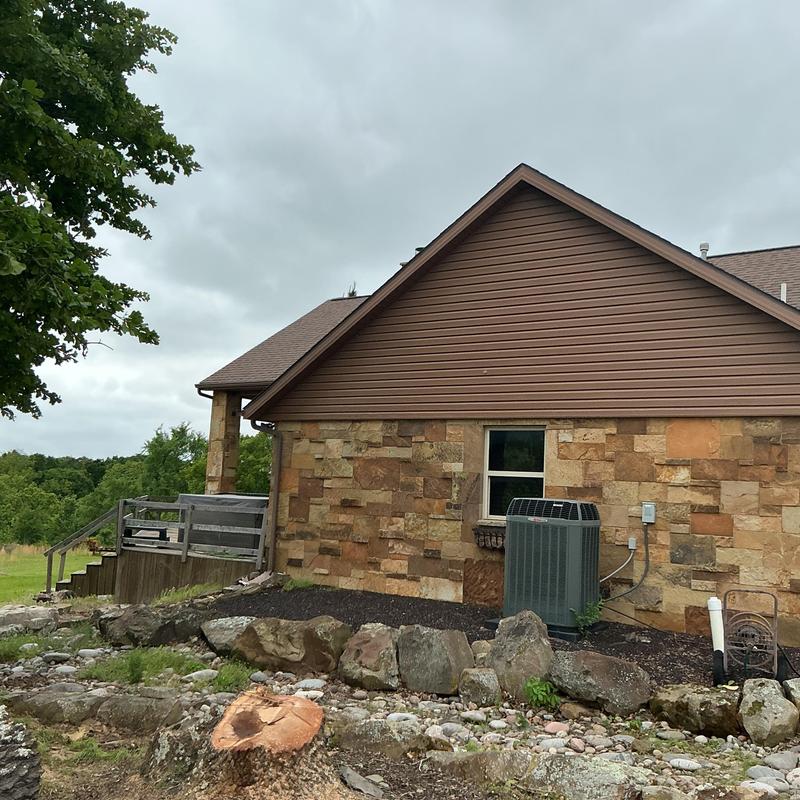 Tree stump removal near home and air conditioner unit Tree stump removal near home and air conditioner unit