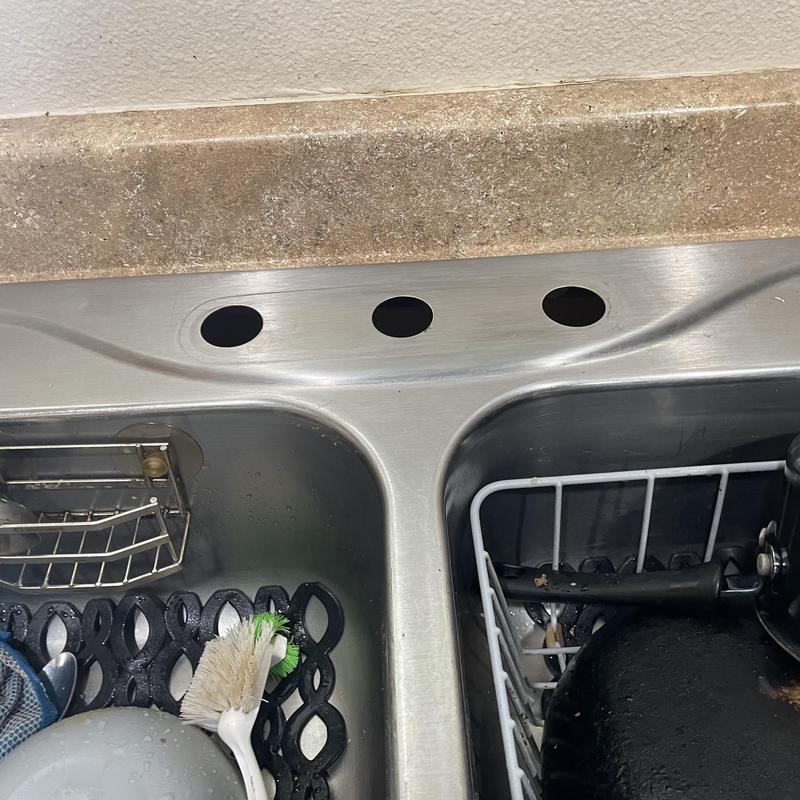 Kitchen sink faucet holes after old faucet removal