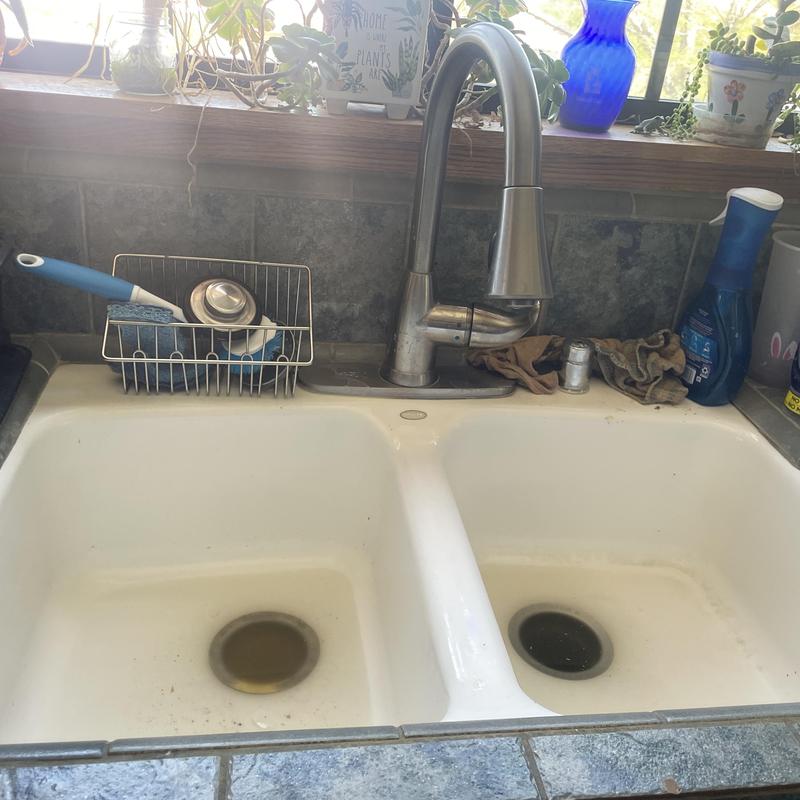 Kitchen sink drains with basket strainer and faucet