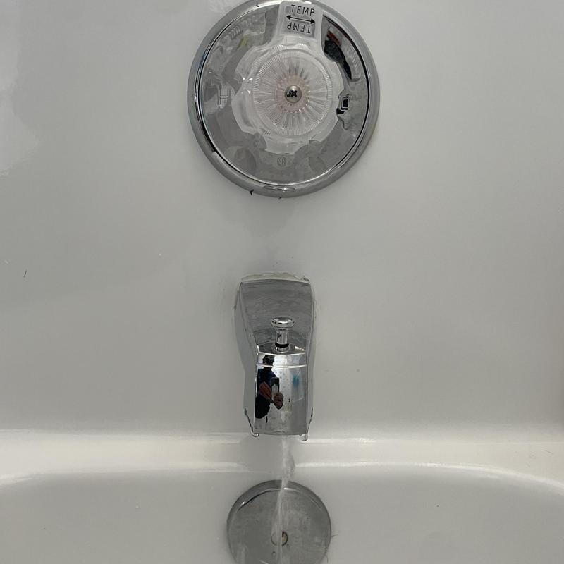 Mixer shower valve with bathtub spout leak and water flow