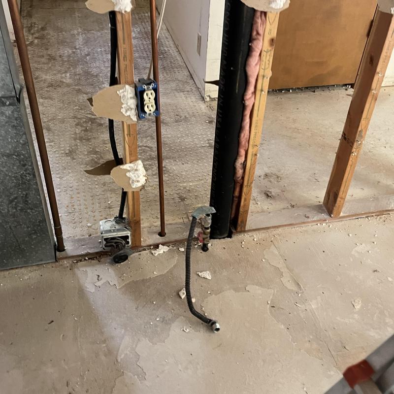 Water supply line rough-in during drainage remodel