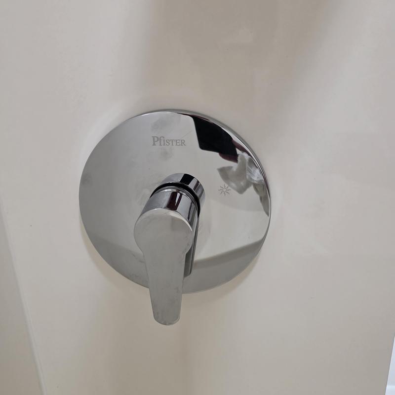 Shower cartridge and trim chrome handle installation