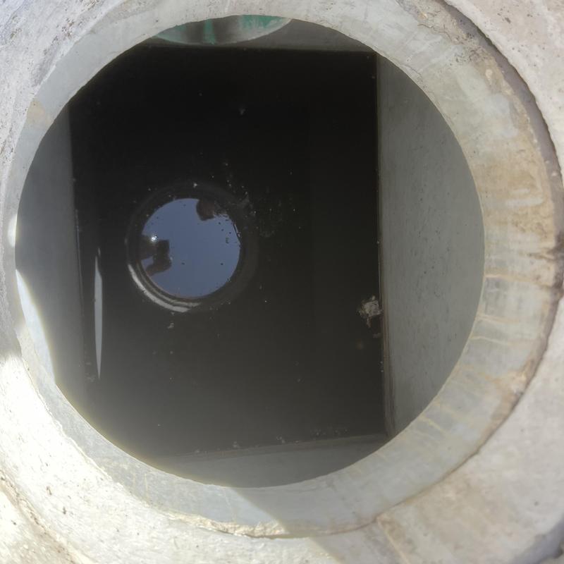 Storm drain basin interior inspection with minimal debris