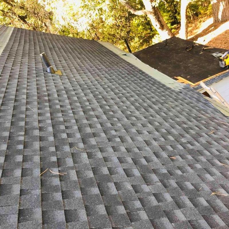 Asphalt shingle roof installation on cabin in Coulterville