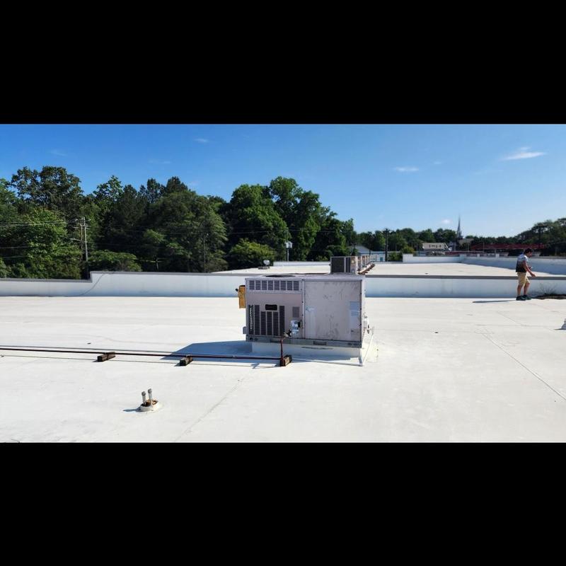 TPO roof system with rooftop HVAC unit in Spartanburg TPO roof system with rooftop HVAC unit in Spartanburg
