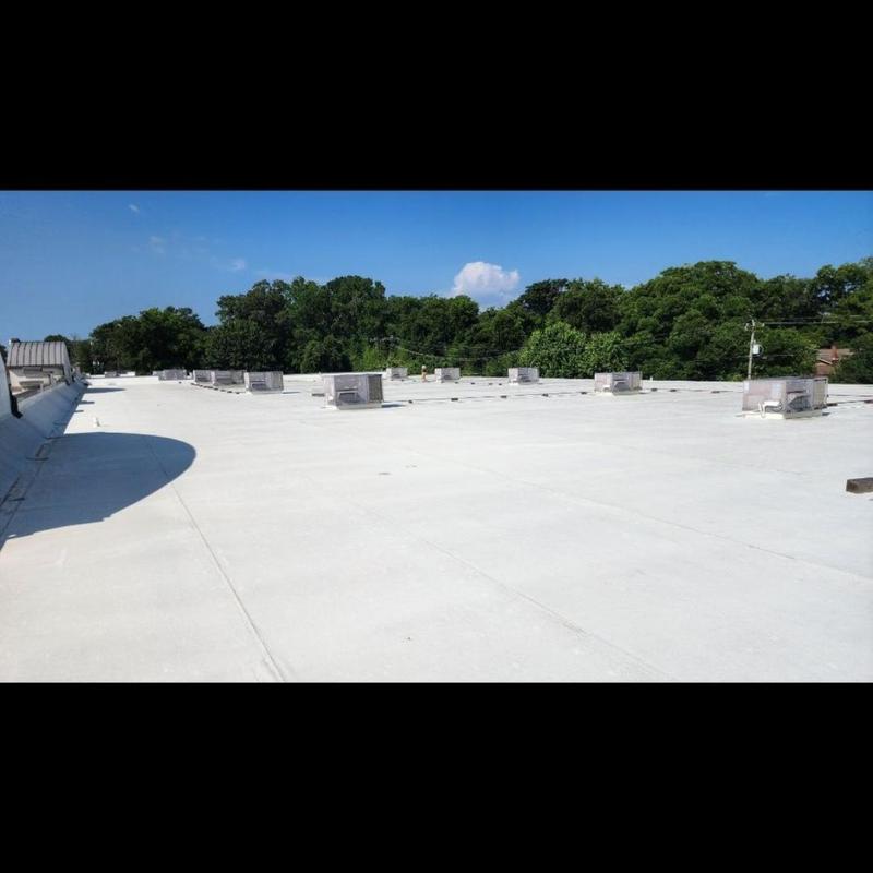 TPO roof with silicone coating inspection in Spartanburg SC TPO roof with silicone coating inspection in Spartanburg SC
