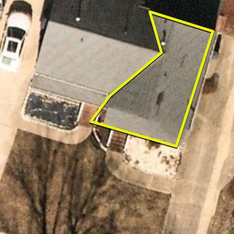 Flat roof section inspection outline by drone in Spartanburg SC Flat roof section inspection outline by drone in Spartanburg SC
