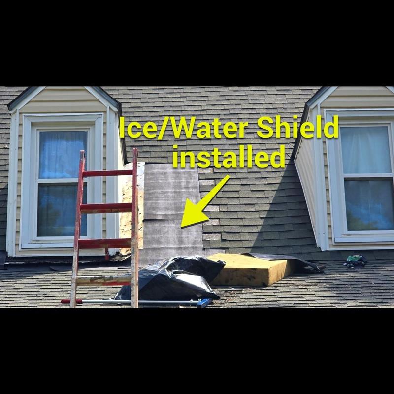 Dormer ice and water shield installation on shingled roof Dormer ice and water shield installation on shingled roof