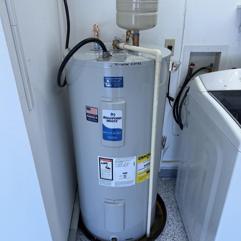 50-gallon Bradford White water heater with expansion tank
