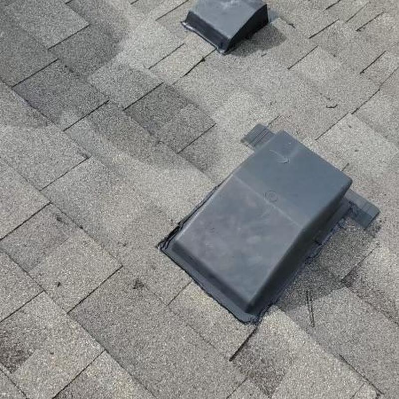 Dryer vent with ice and water shield on shingle roof