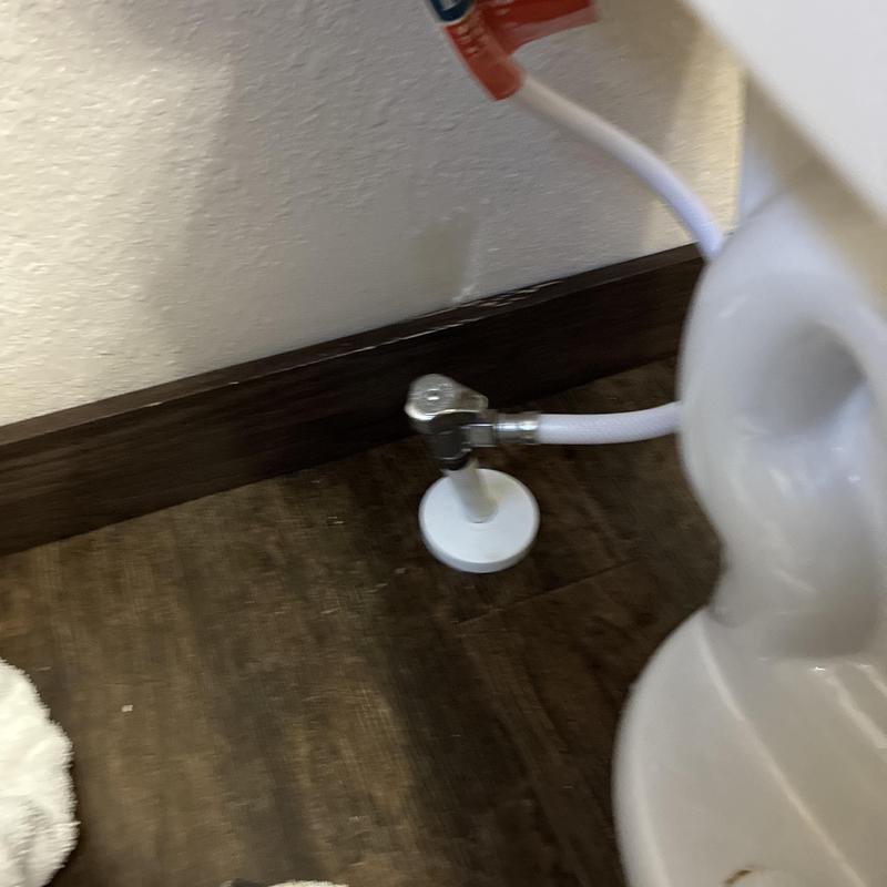 Toilet angle valve and supply line installation