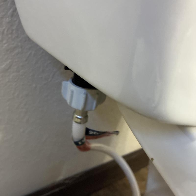 Toilet angle valve and supply line installation