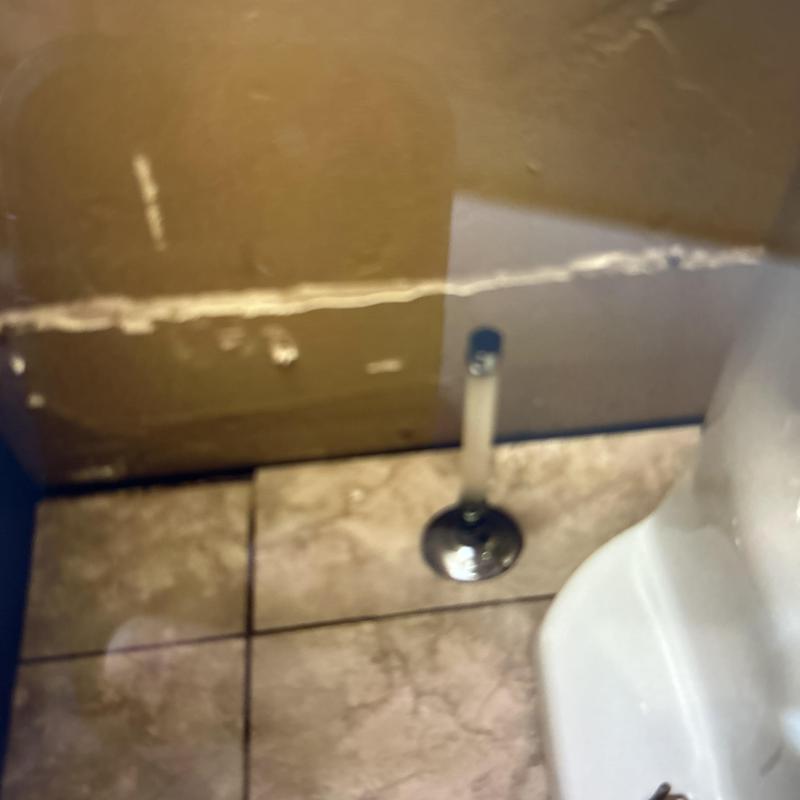 Toilet water supply line capped with chrome valve