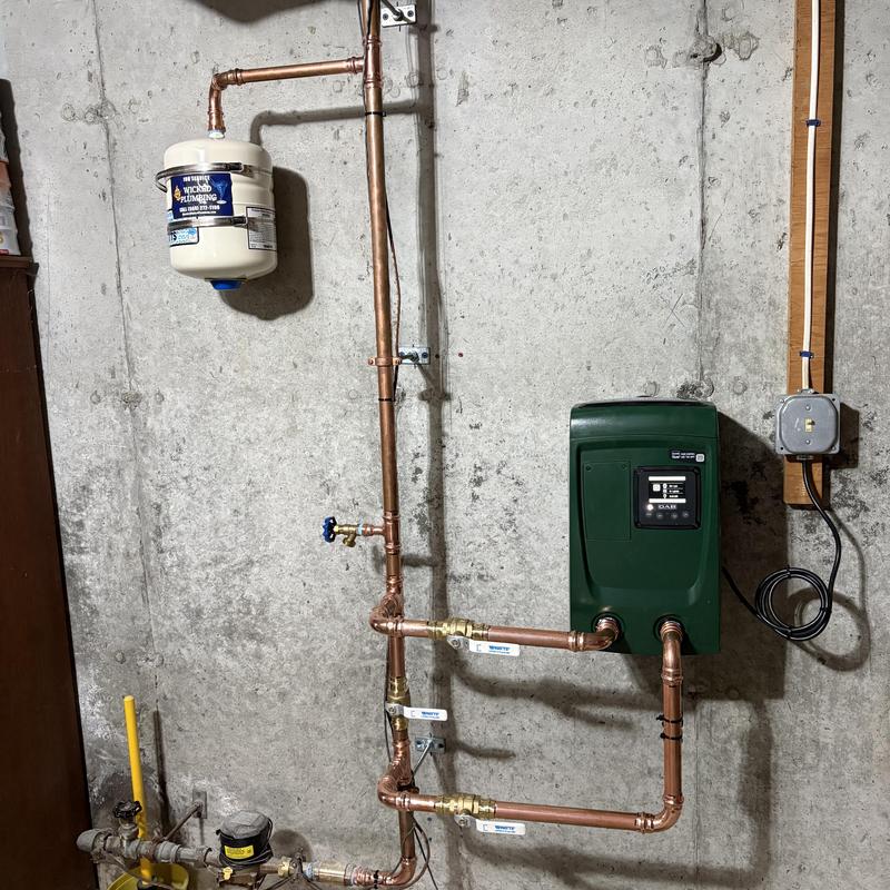 DAB Mini pressure booster pump with 1-inch watermain upgrade