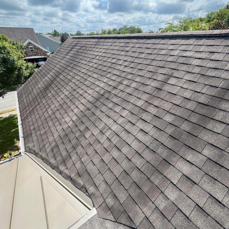 Asphalt shingles roof with hail damage in Tennessee
