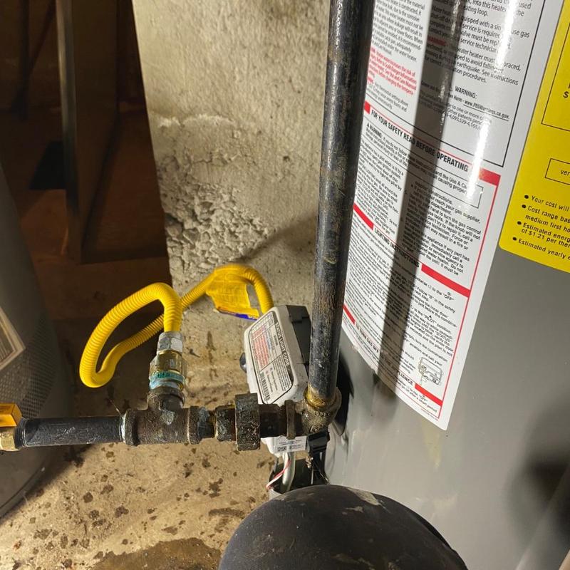 Gas control valves on water heater replaced and tested