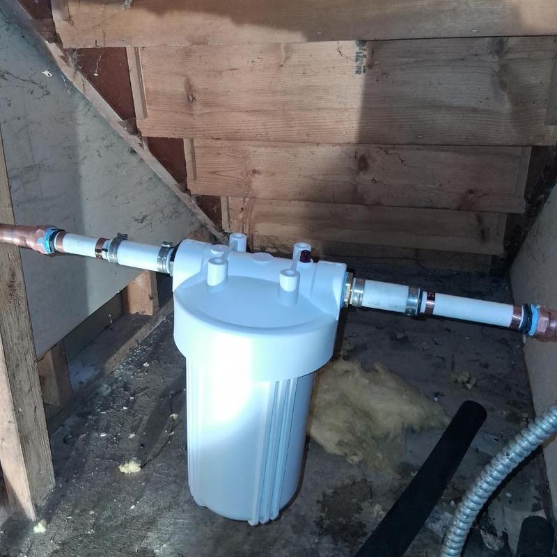 Whole house Sterling water filter installation