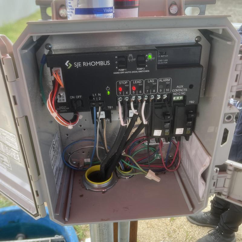 SJE Rhombus pump control panel with wiring