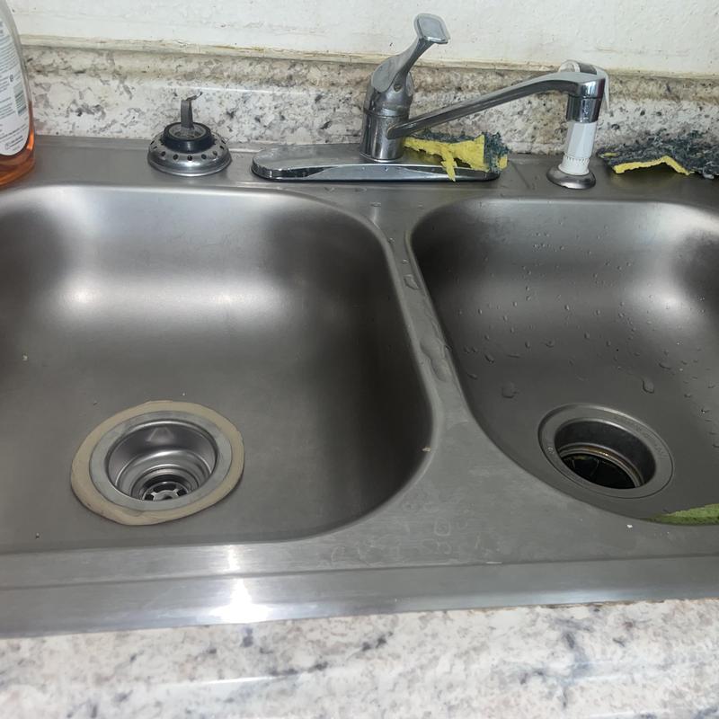 Kitchen sink drain basket and strainer replacement