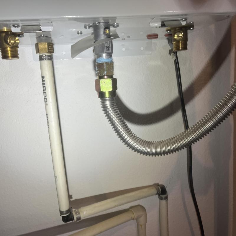 Water softener water supply lines and connections