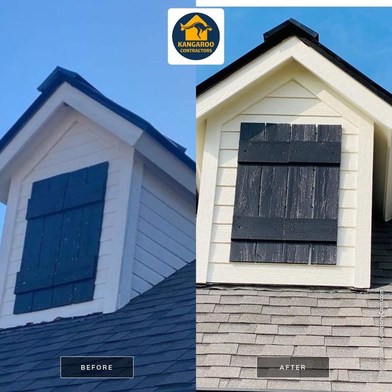 Faux dormer window siding and trim replacement