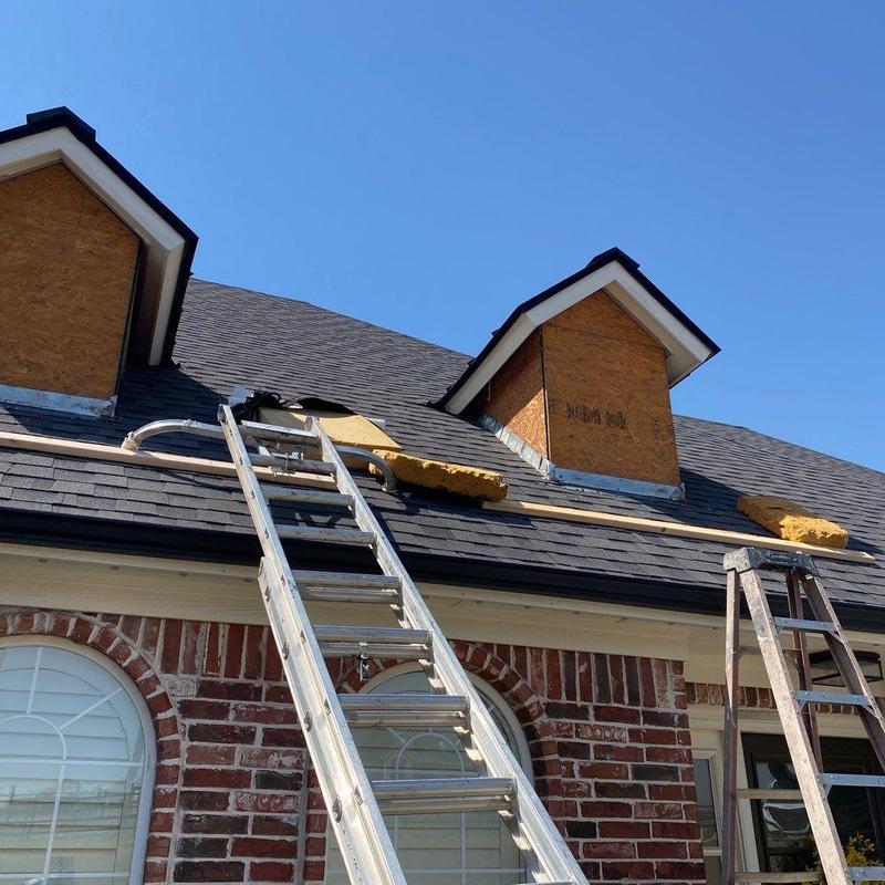 Dormer window siding and trim replacement on roof