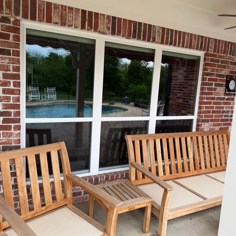 Burris vinyl energy-efficient windows with brick exterior