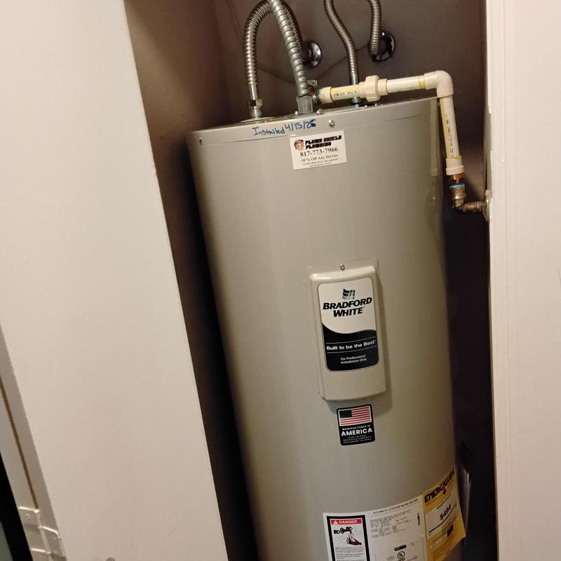 Water heater installation with plumbing and code upgrades
