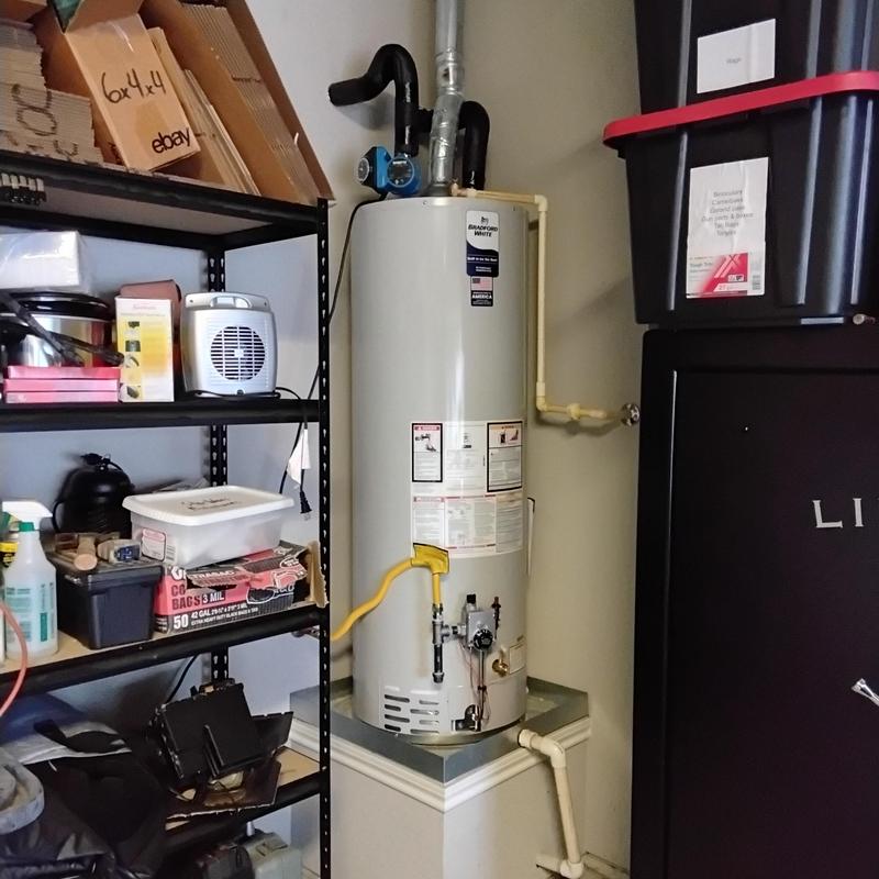 Gas water heater installation with code upgrades
