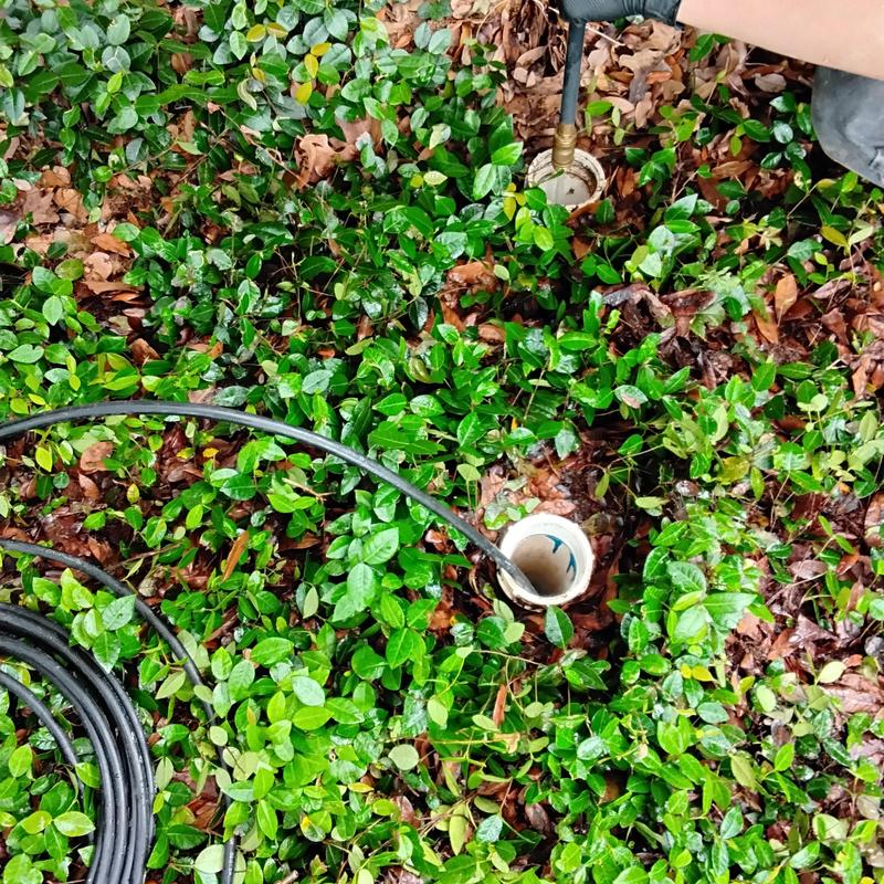 Sewer cleanout with inspection camera and hydrostatic test