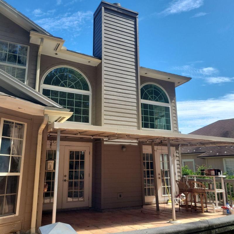 Chimney exterior rebuild on residential home