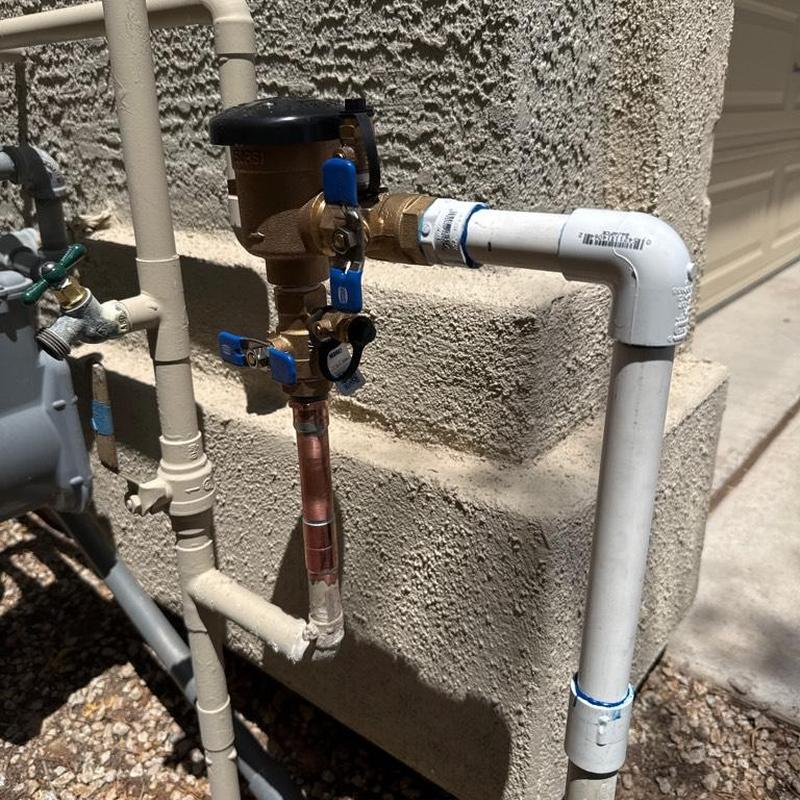 Pressure vacuum breaker and exterior hose bibs installation