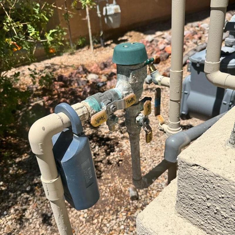 Pressure vacuum breaker and hose bibs installation